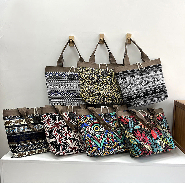Ethnic Style Large Bag Fashion Simple Large Capacity Tote