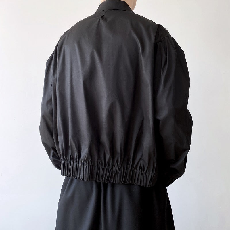 Embellish Long-sleeved Shirts With Hem Elastic Buttons