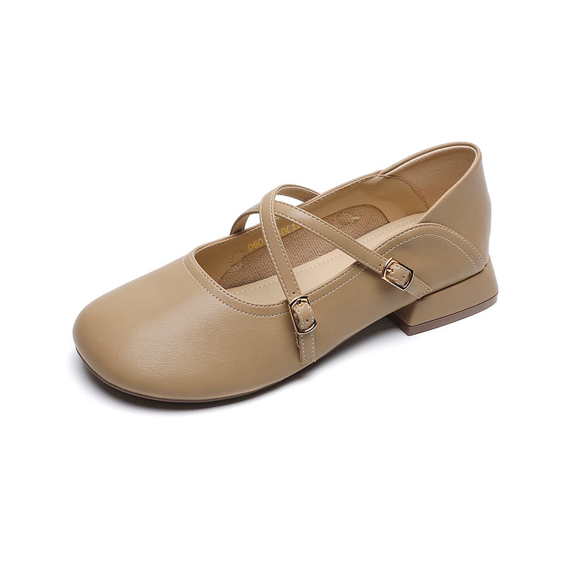 Women's Round Toe Soft Sole Platform Mary Jane Shoes