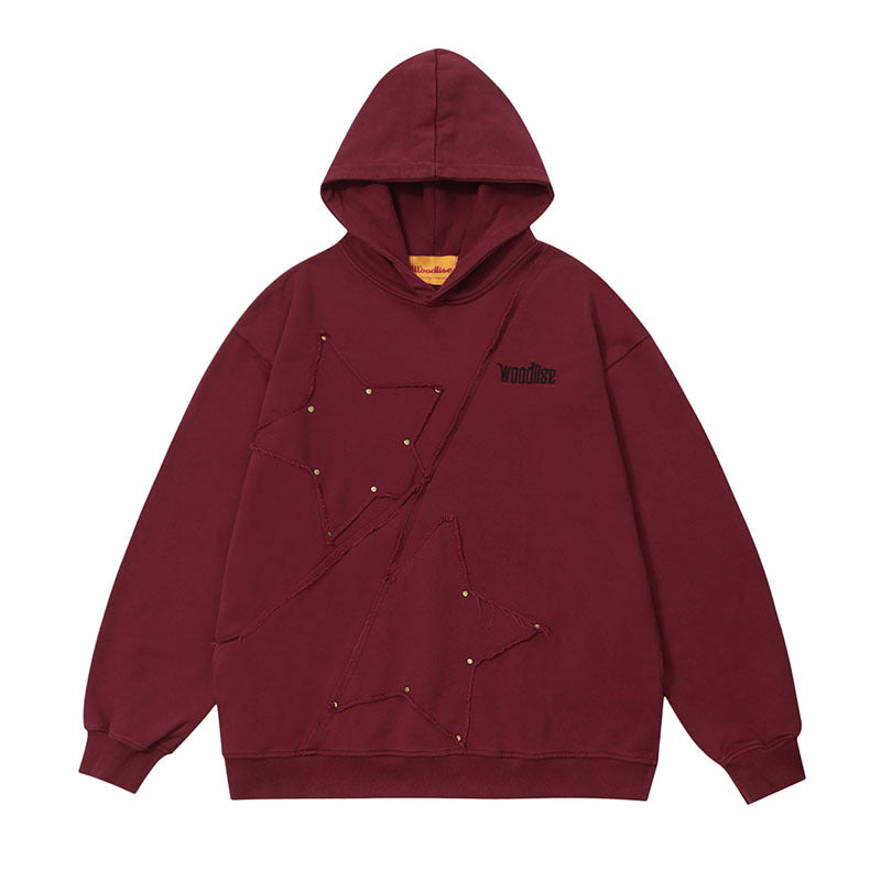 American Style Hip Hop Washed Oversize Hooded Sweater For Men