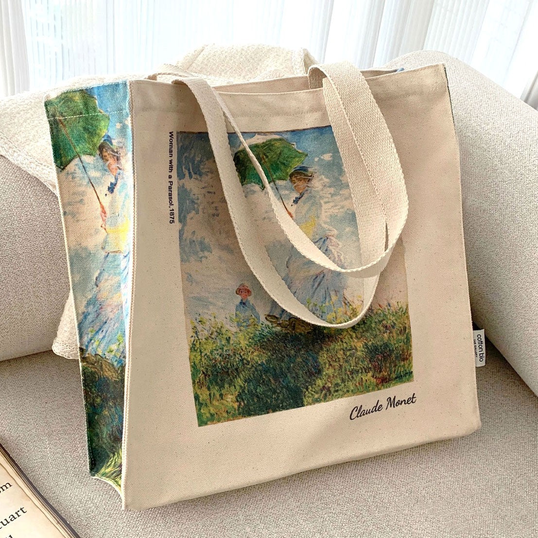 Oil Painting Zip Canvas Shoulder Bag