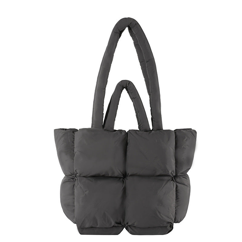 Large Capacity Soft High-grade Cotton-filled Western Style All-matching Underarm Shoulder Bag