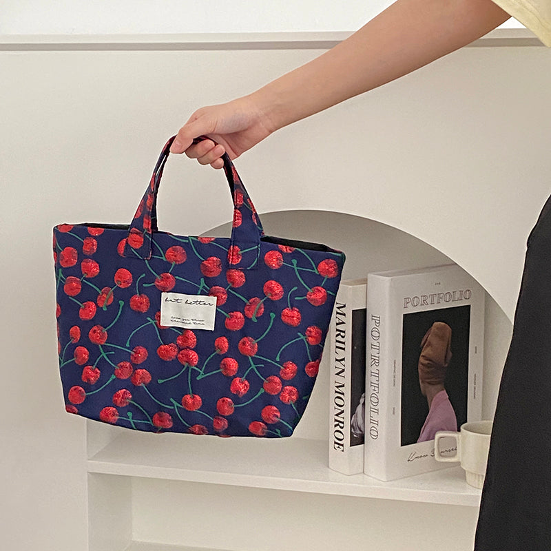Women's French Three-dimensional Embossed Hand-carried Cloth Bag