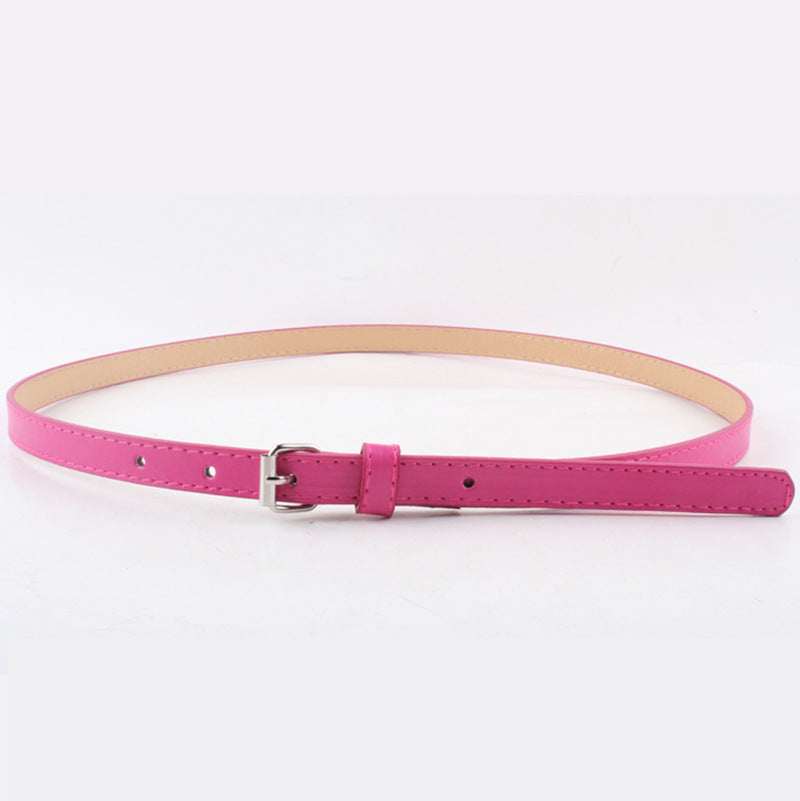 Thin Belt Fashion Belt Small Steel Buckle Belt