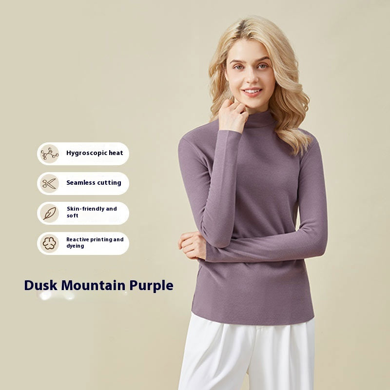 Hyaluronic Acid Half Collar Top Heating Inner Long-sleeved Shirt