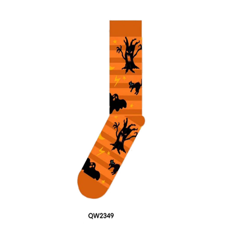 Halloween Cartoon Versatile Men's And Women's Mid-calf Socks