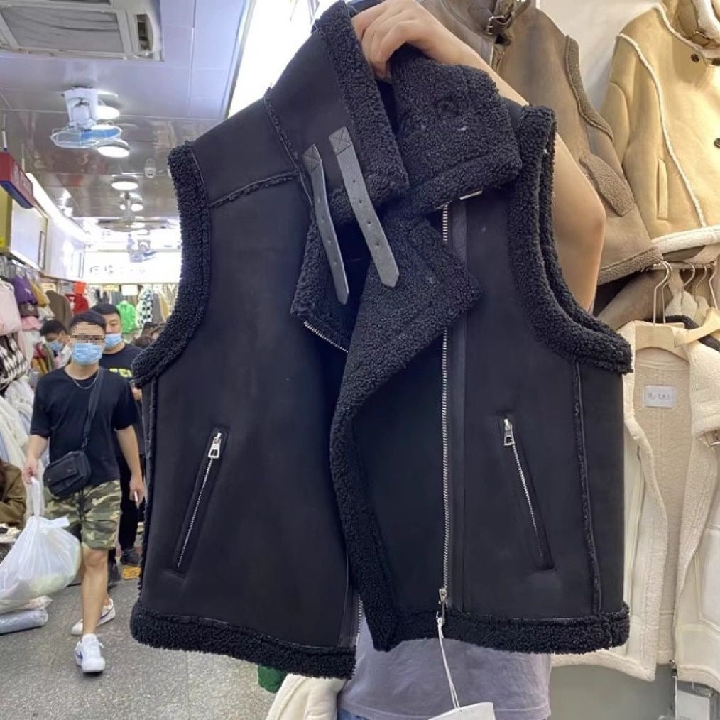 Vest i berberfleece i westernstil til motorcykel