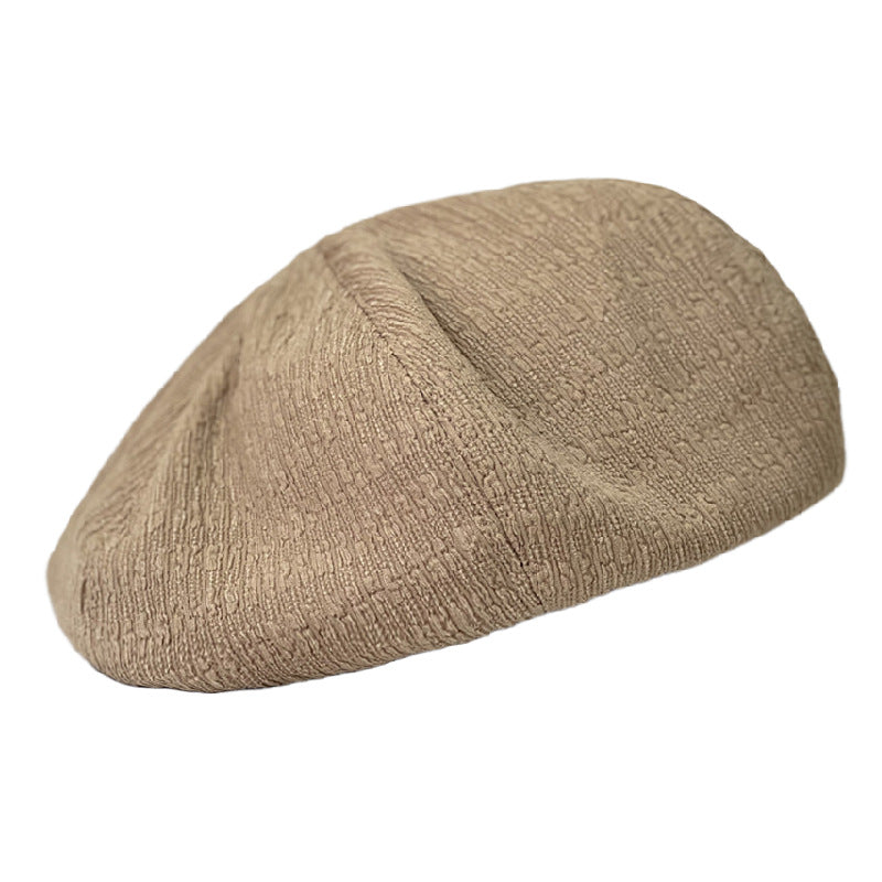 Face-looking Small Beret Children's Pleated Seersucker