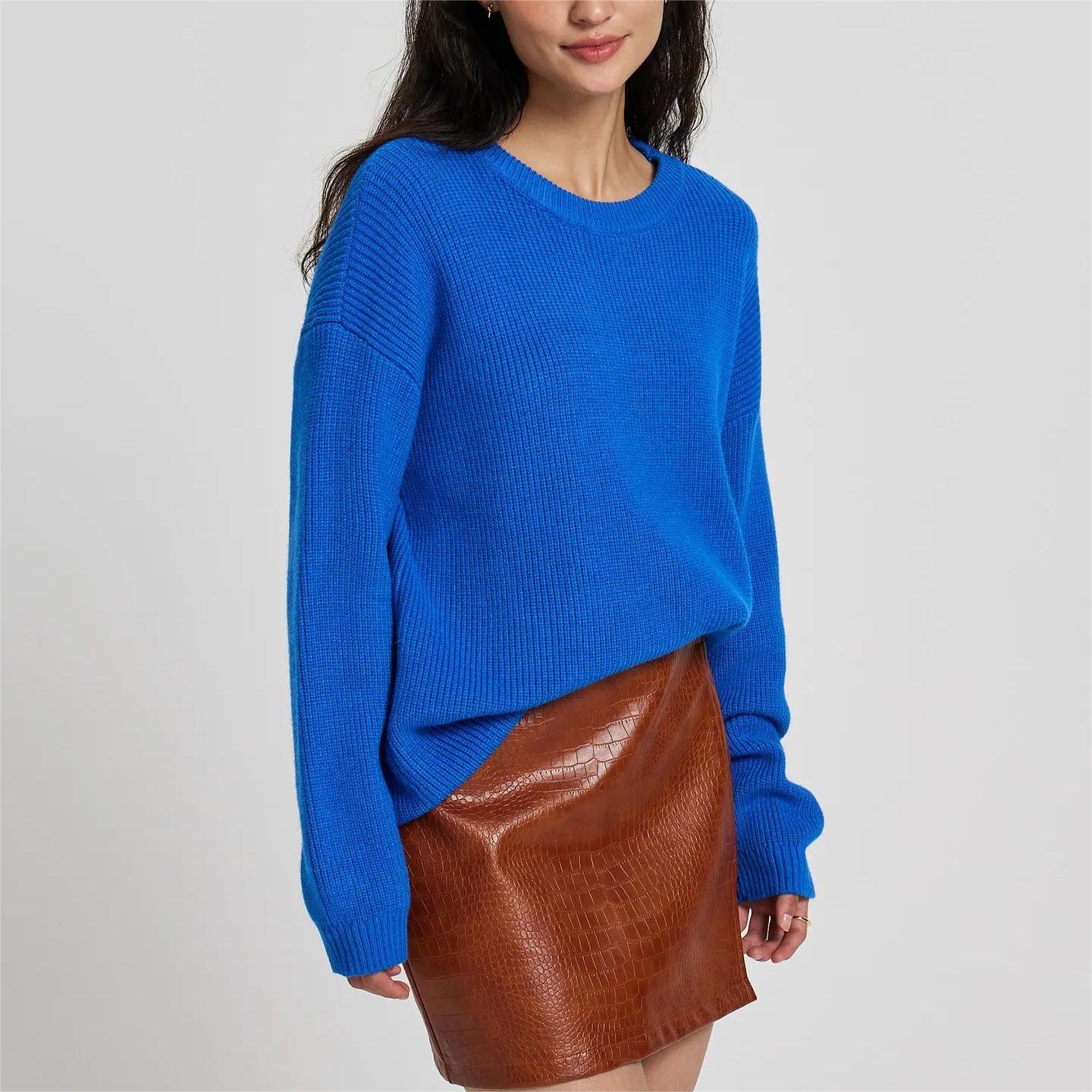 Round Neck Long Sleeve Pullover Loose And Lazy Style Sweater