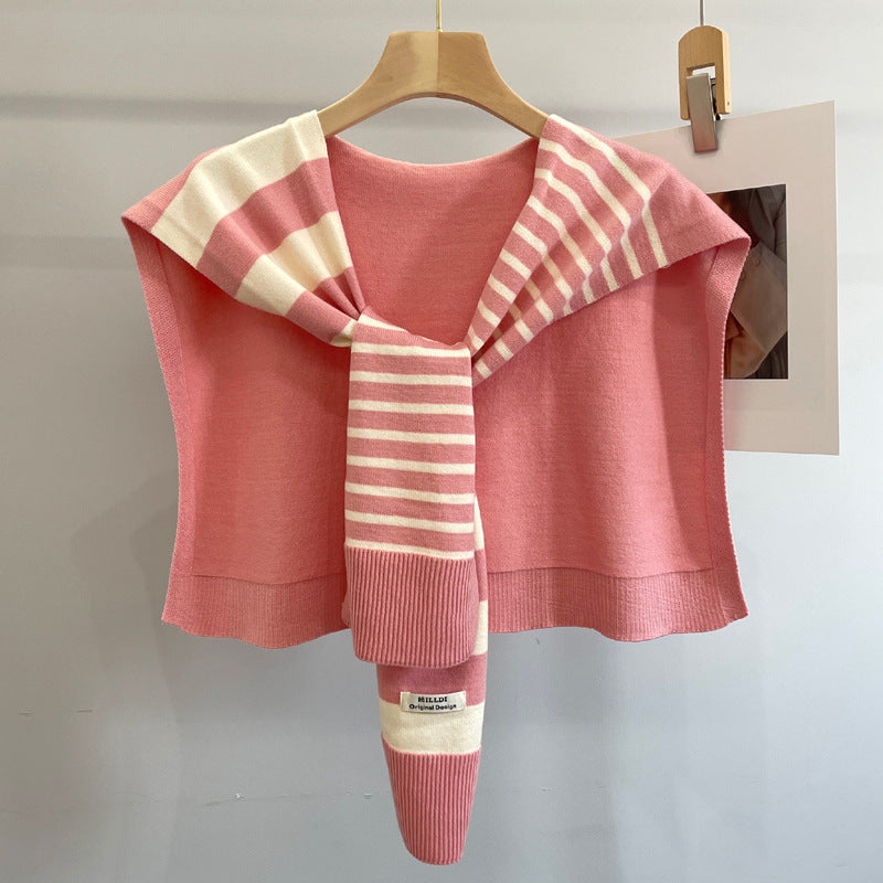 Women's Outer Wear High-grade Matching Shirt Knitted Scarf