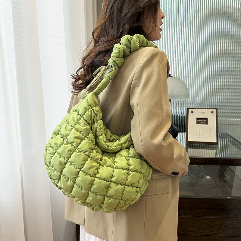 Pleated Cloud Bag Female Fashion Down Jacket Bubble Bag