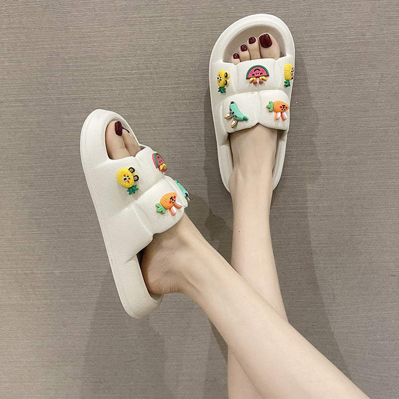 Women's Candy Color Thick Bottom Plus Size Sandals