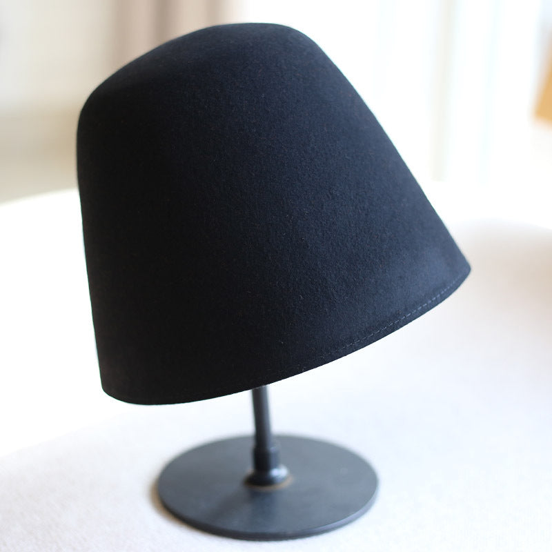 Women Retro Small Brim Face Covering Hat