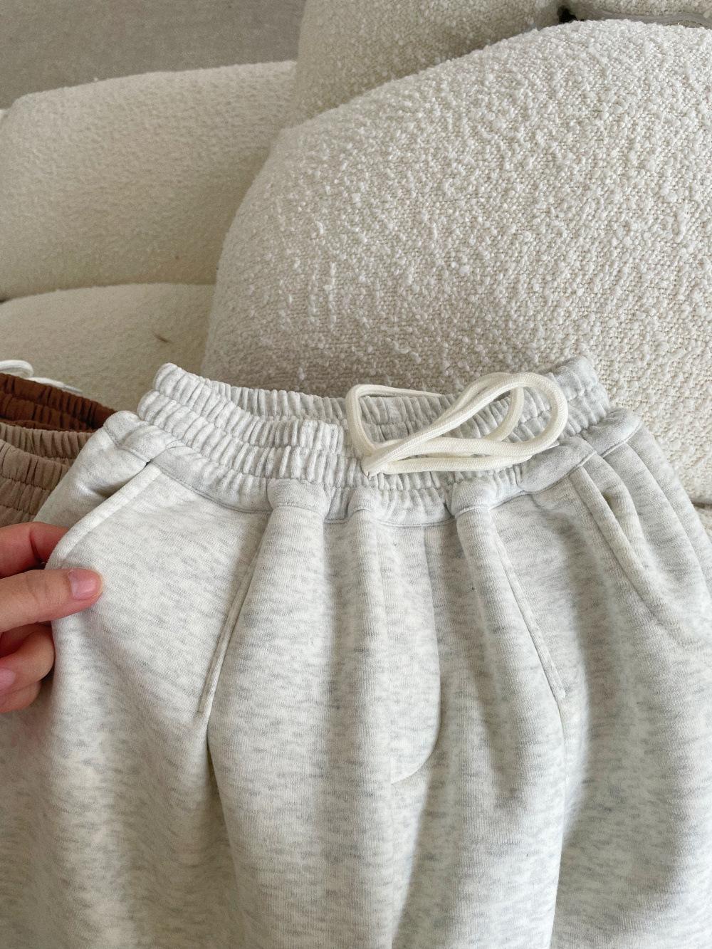 Korean Children's Velvet Padded Casual Pants