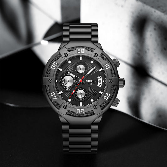 Nyt multifunktionelt herreur mode business quartz-ur