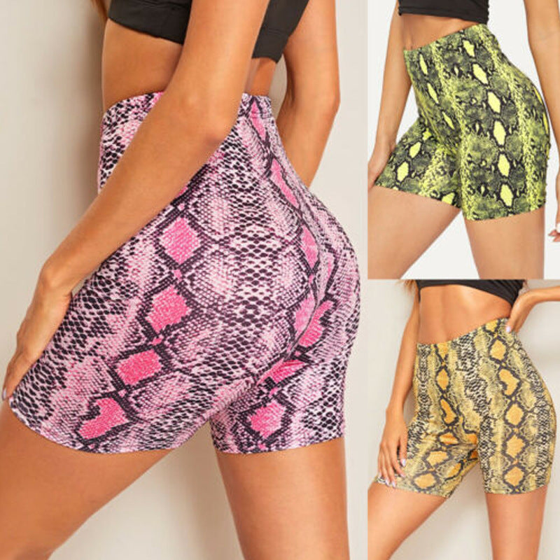 Højtaljede slanke yogashorts til kvinder