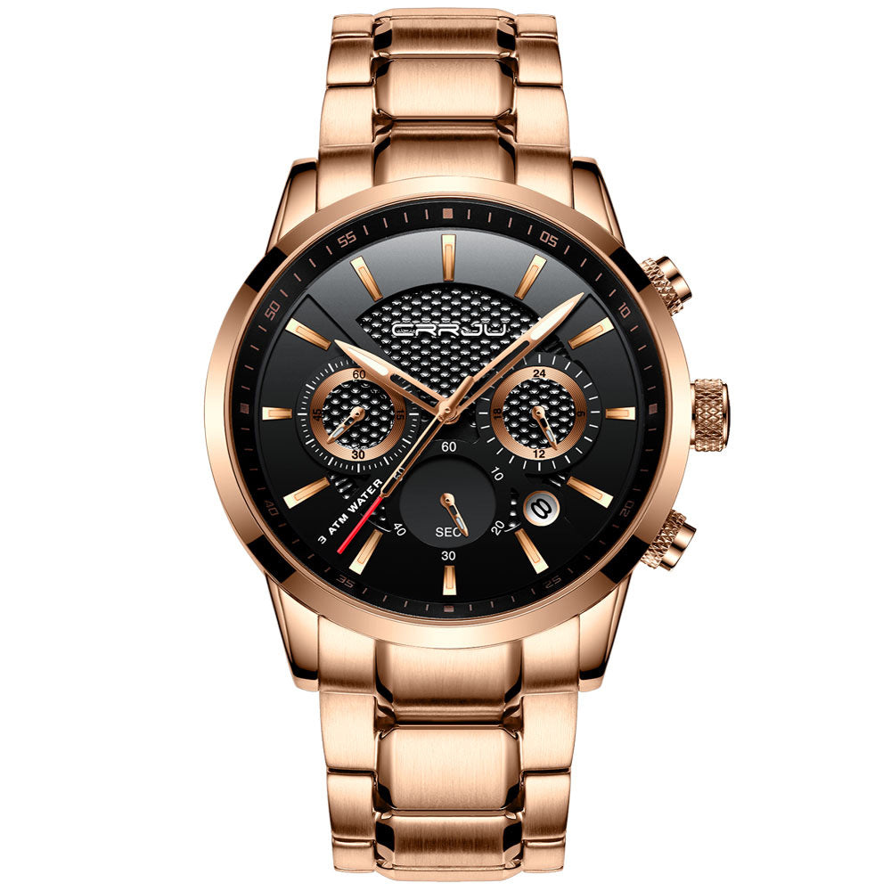 Steel belt men's sports watch