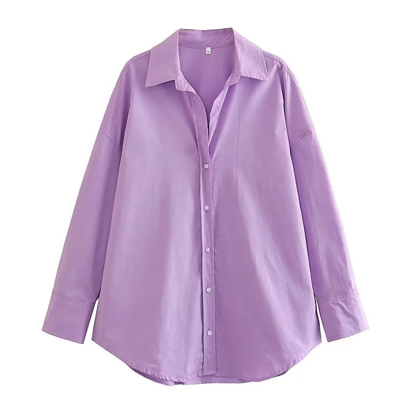Urban Casual Multi-color Poplin Shirt