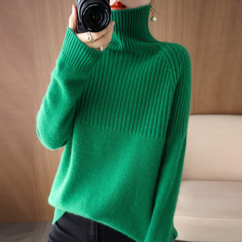 Loose High-neck Sweater Base Layer For Women