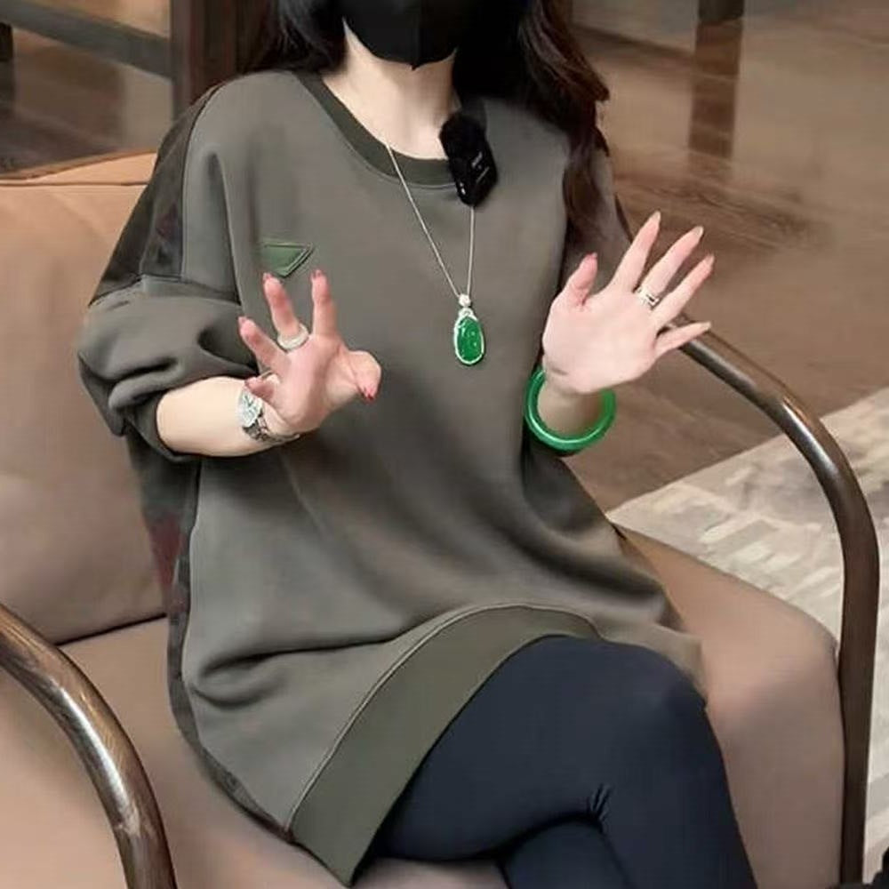 Casual Versatile Women's Crew-neck Sweatshirt