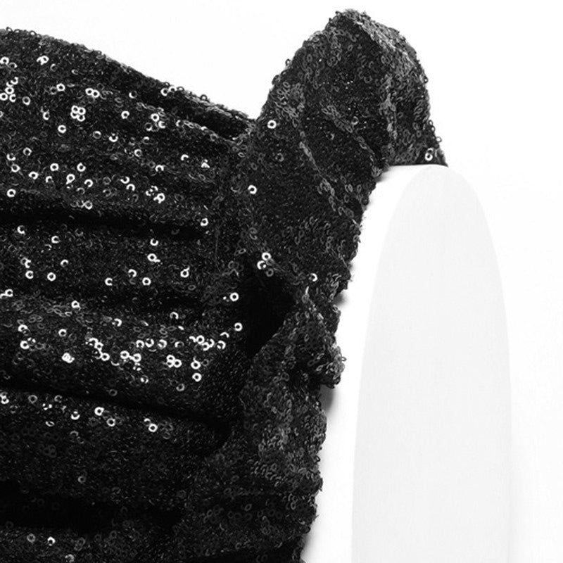 Women's high waist bandage pants with sequins