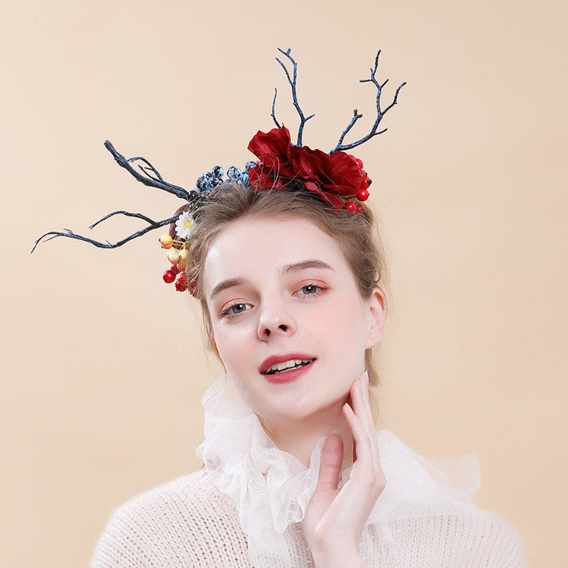 Forest branch antler headband