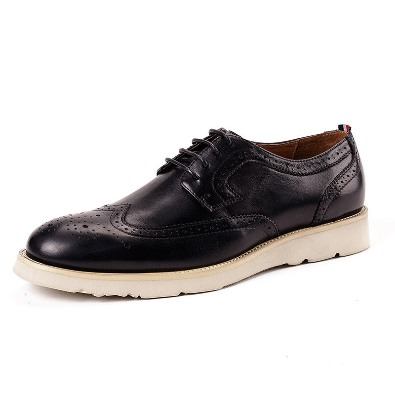 Large Size Men's British Retro Broch Men's Casual Shoes