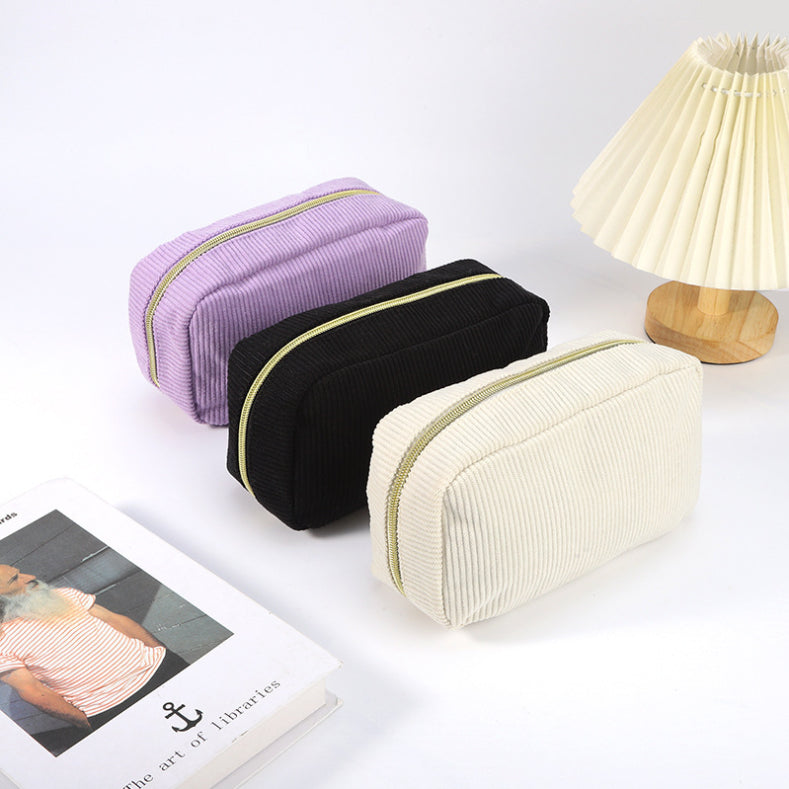 Fashion Corduroy Storage Cosmetic Bag