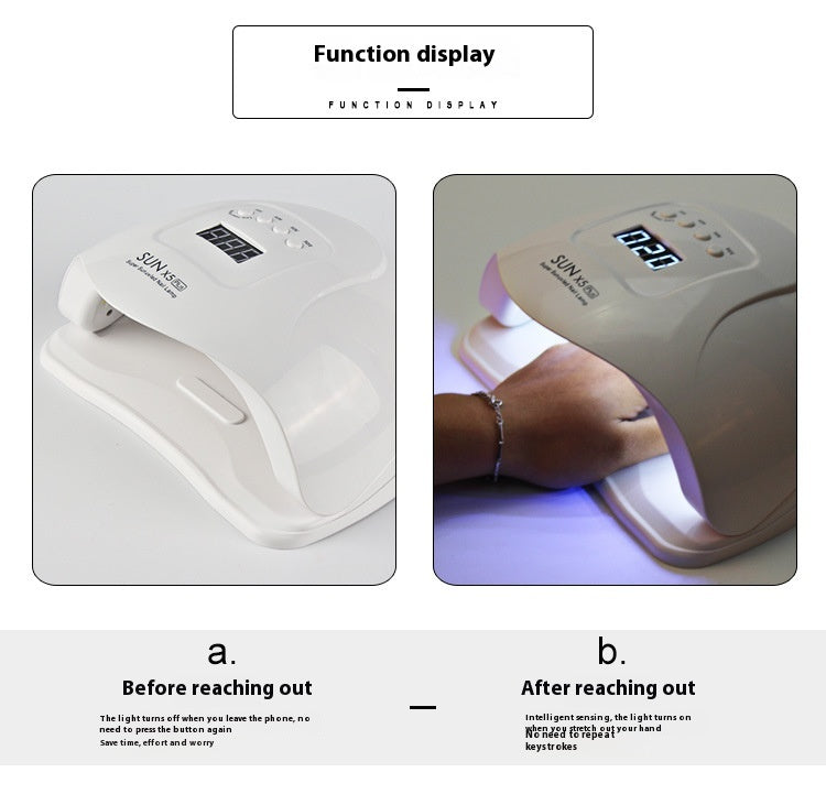 Large Space Double Light Source Quick-drying Wear Nail Dryer