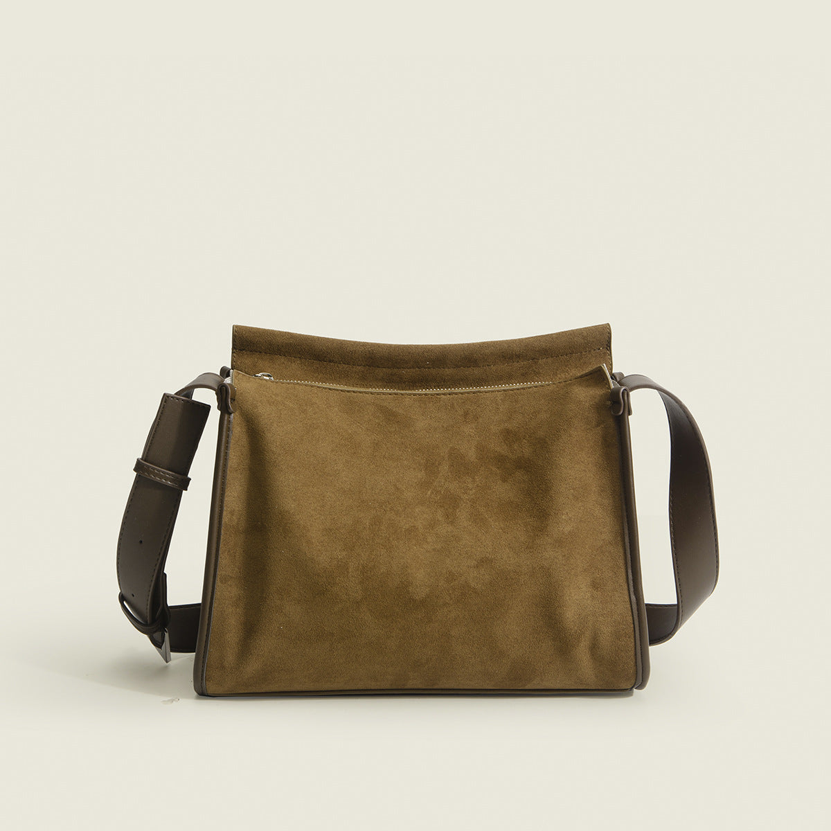 Vintage Suede Commuter One Shoulder Bucket Bag