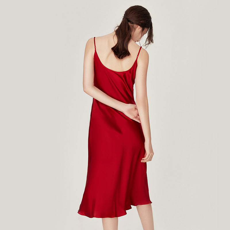 Women's Silk Slip Nightgown Long Style Pure And Alluring
