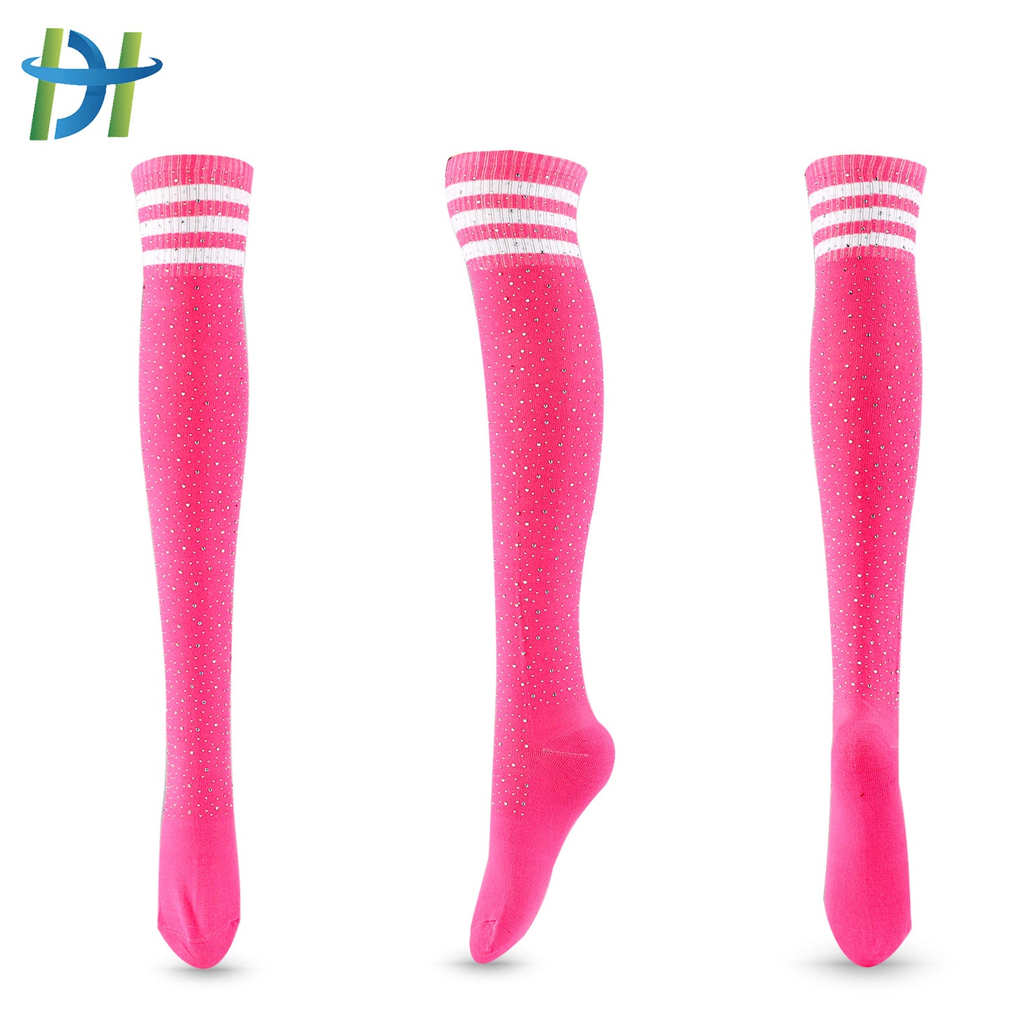 Diamond Stocking Women's Striped High Cotton Socks