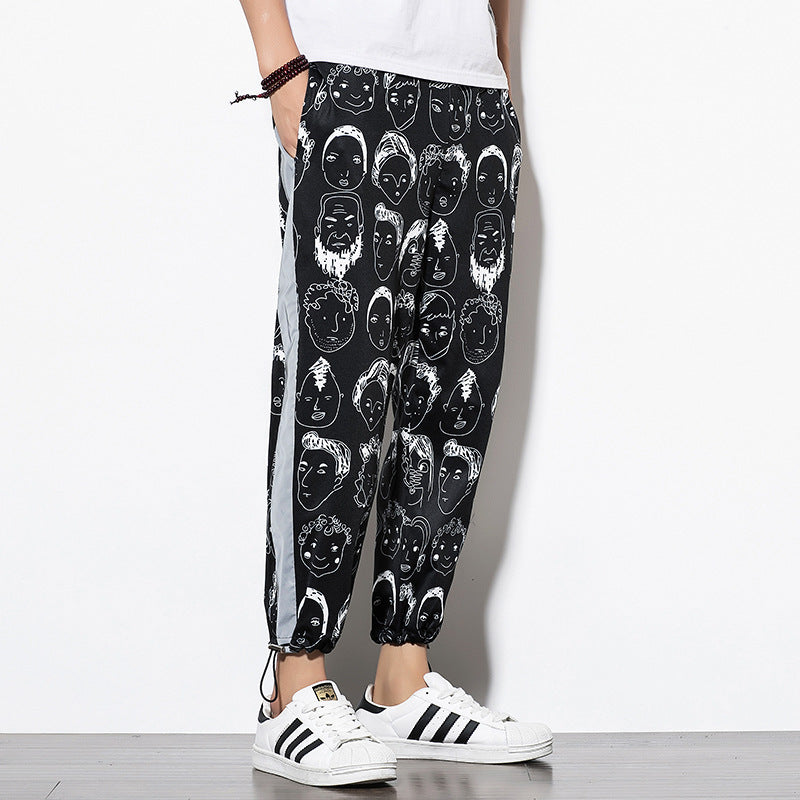 Luminous stripe trousers