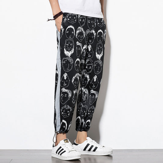 Luminous stripe trousers