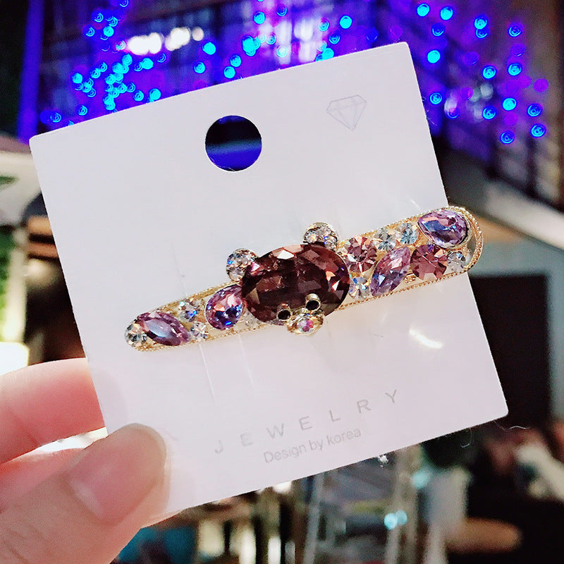 Heavy Metal Hairpin Net Red Diamond Bear Hair Accessories