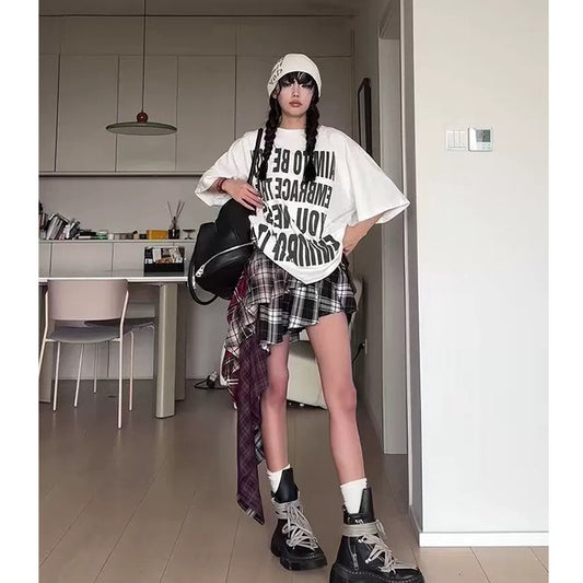 Patchwork Irregular Design Slim-fit Hot Girl Skirt