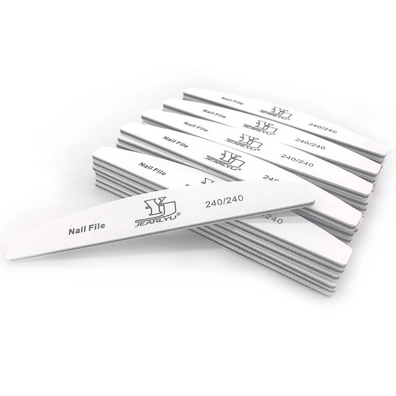 High Quality Double-sided Half-month Nail File Strip Manicure Implement