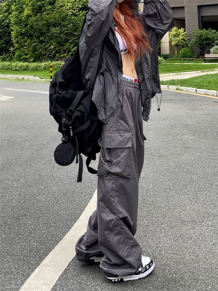 Cargo Pants Hip Hop Loose Couple Wide Leg Casual