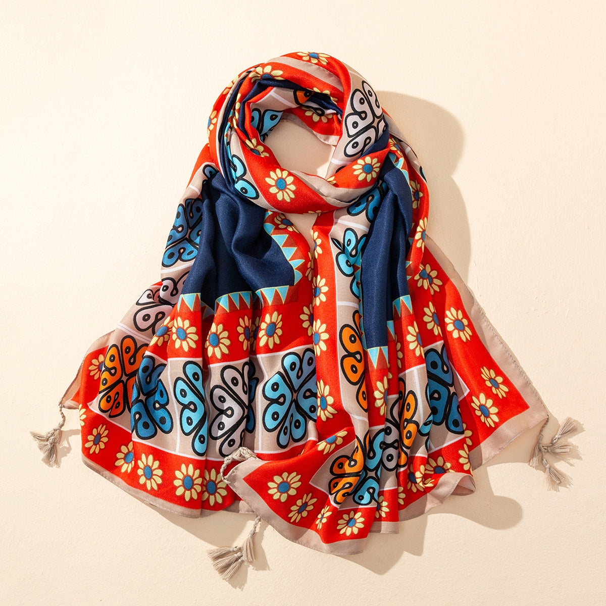 Ethnic Style Outdoor Walking Keep Warm Sun Block Shawl