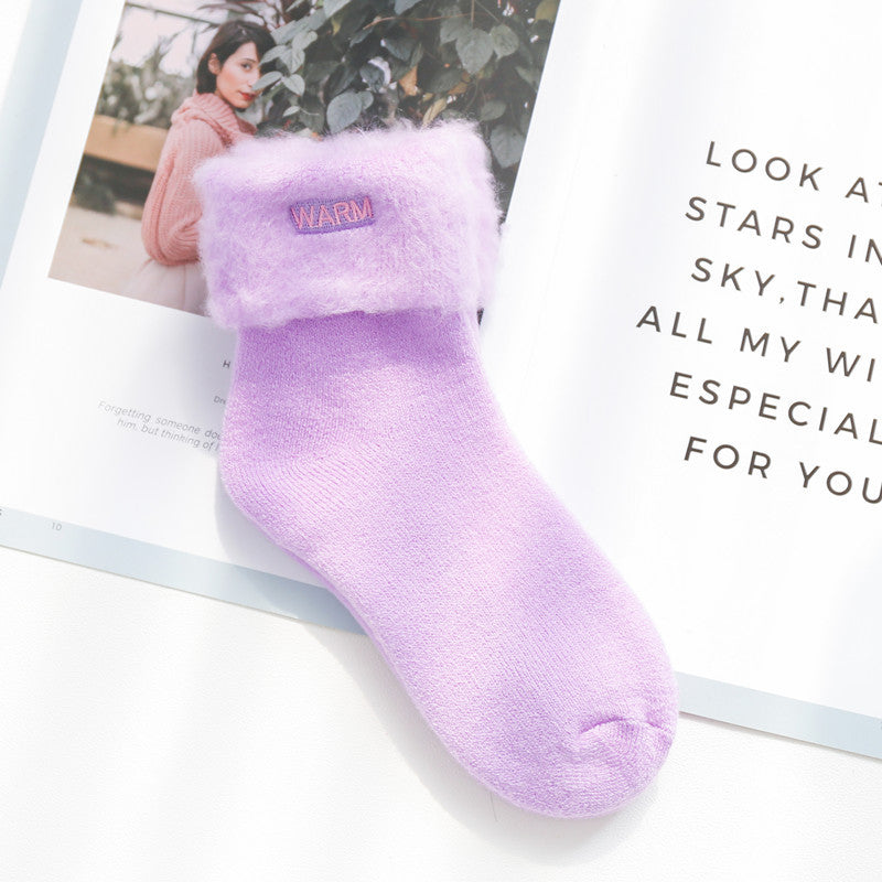 Velvet Thickening Socks Children's Warm Snow