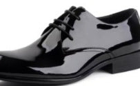Leather Lace-up Glossy Wedding Shoes  Leather Pointed-toe