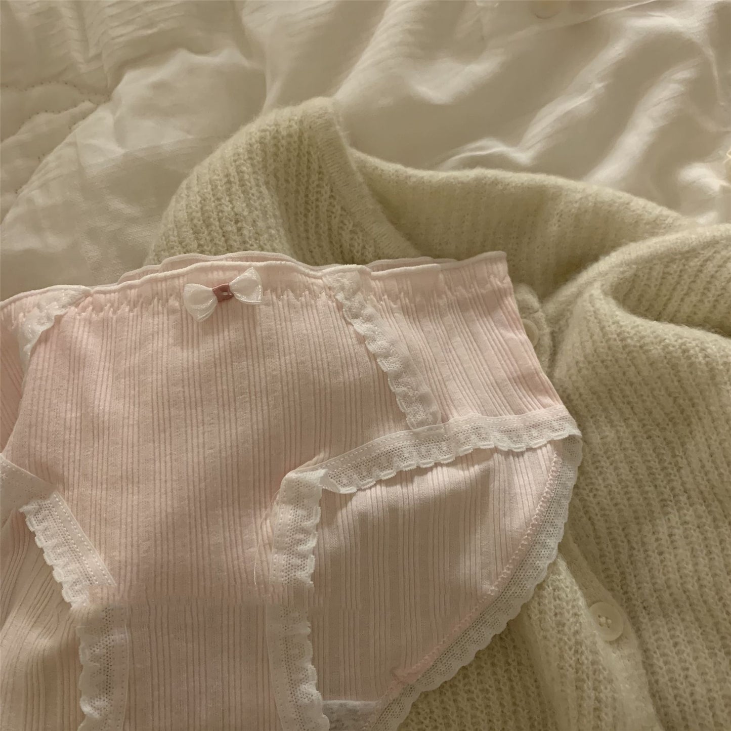 Girlish Style Small Floral Pure Cotton Underwear Girl Sweet