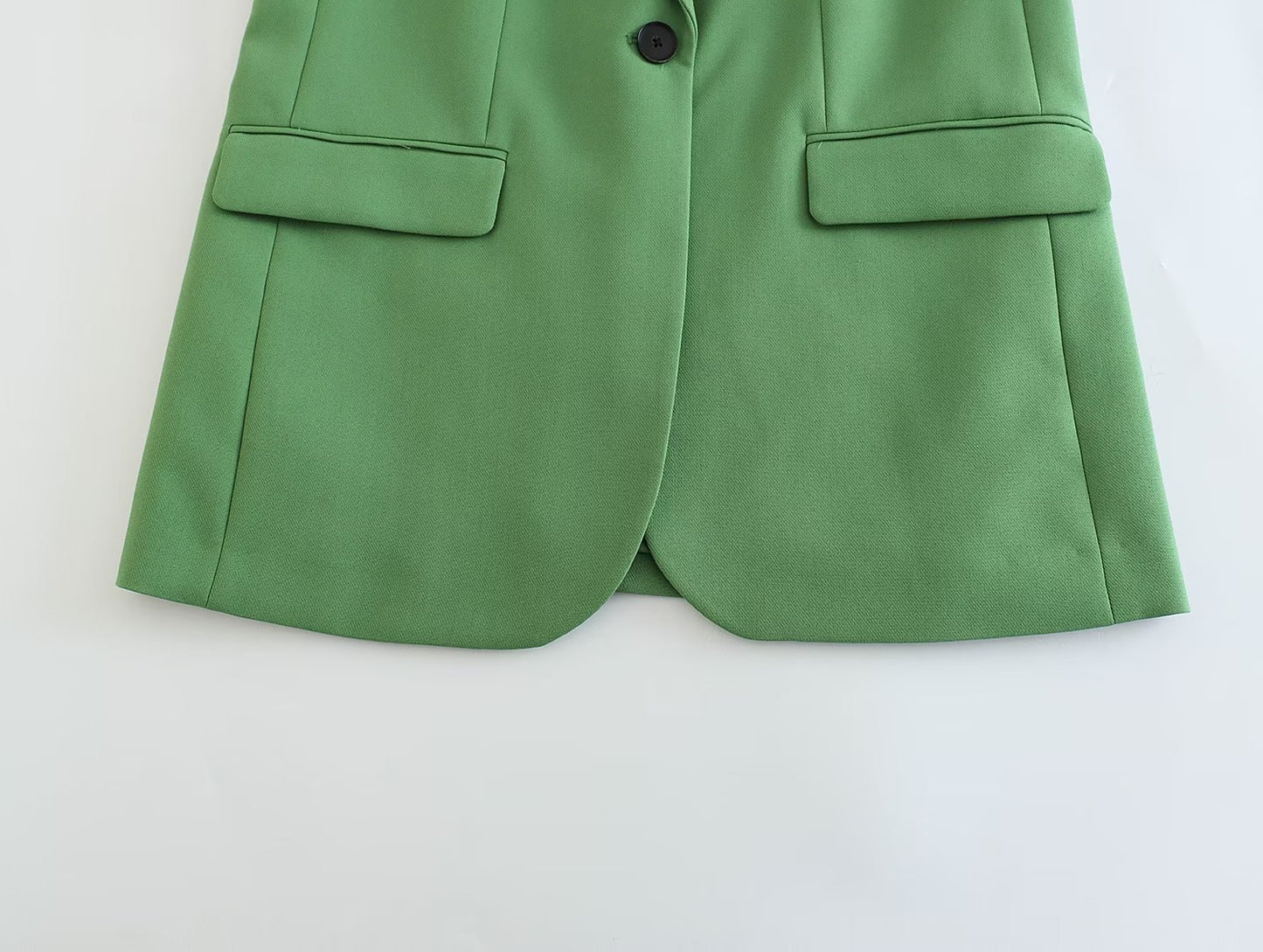 Women's Fashionable Simple Suit Jacket High Waist Baggy Straight Trousers Suit