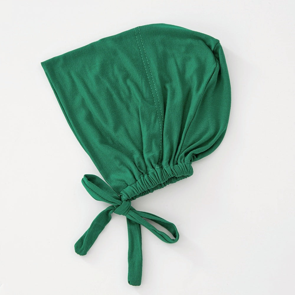 Women's Fashion Solid Color Lace-up Bottoming Hood