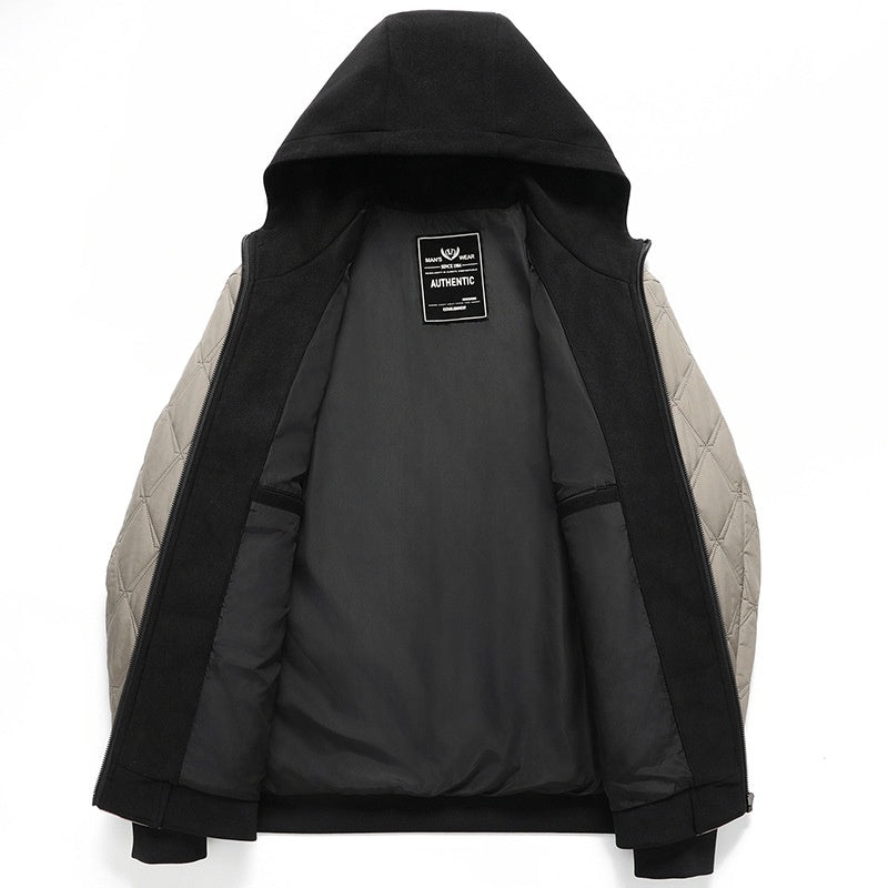 Men's Autumn And Winter Thickening Jacket Hooded