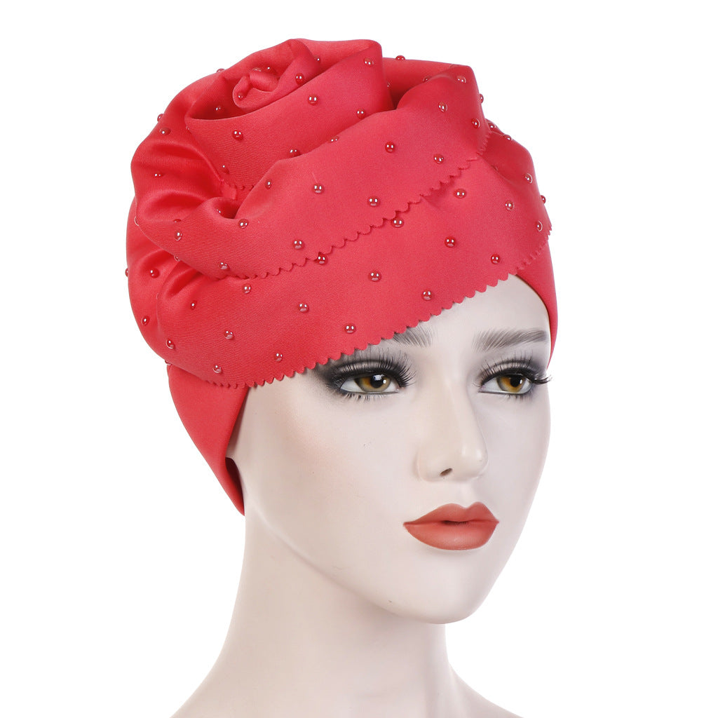 Ceramic flower large flower hat space cotton toe cap