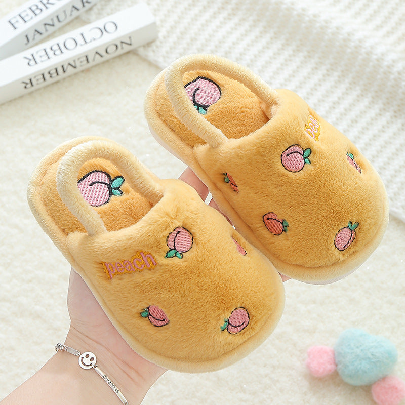 Children's warm cotton slippers