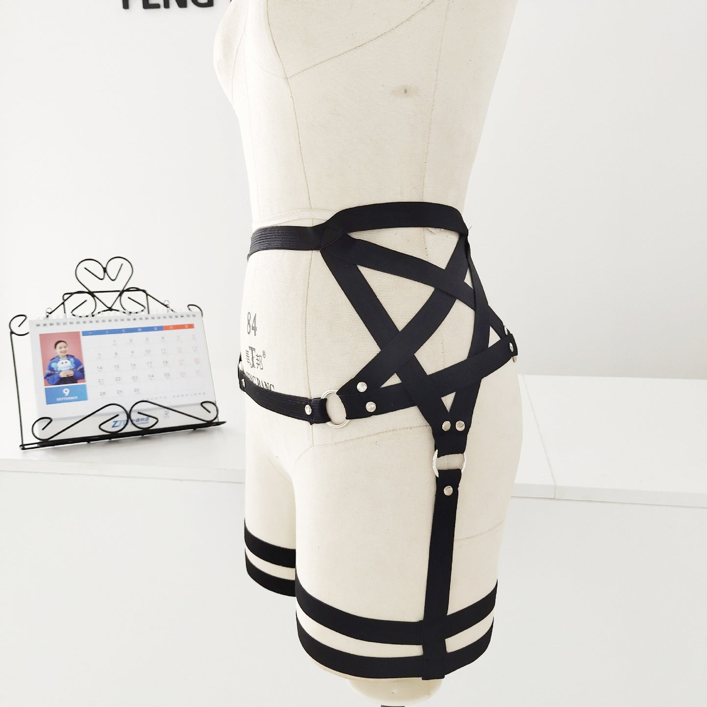 Harajuku style pentagram Gothic garter leg