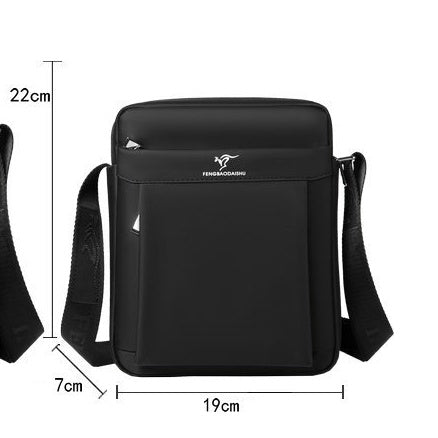 Men's One Shoulder Fashion Casual Messenger Bag Waterproof Oxford Cloth