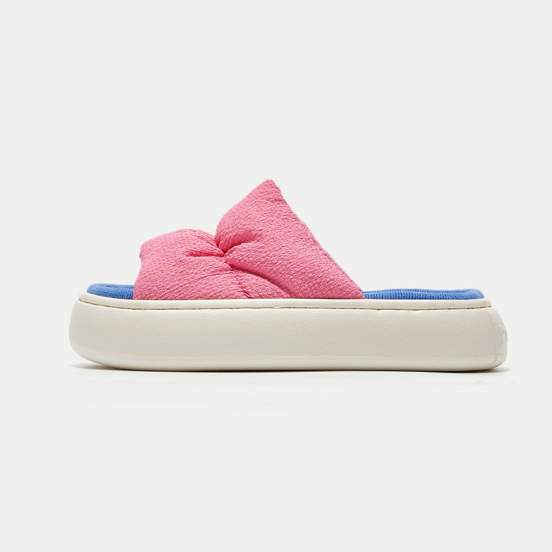 New Thick Bottom Fashion Simple Home Wear Elastic Rope Slippers